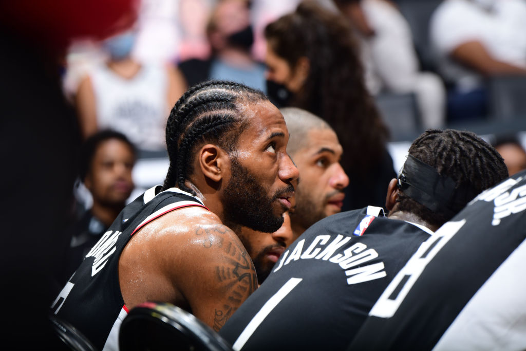 Kawhi Leonard Clippers Bench Playoffs 2021