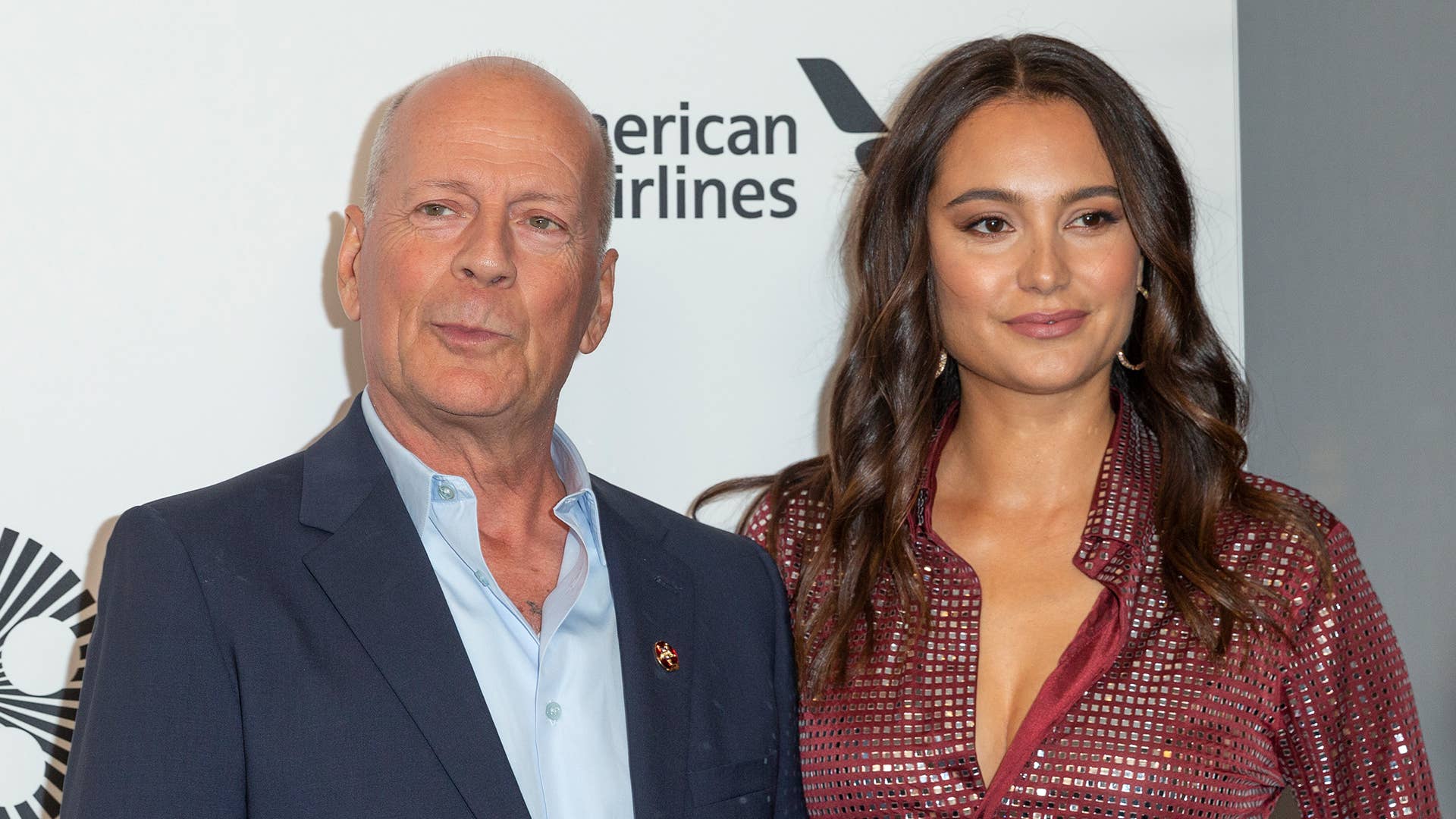 Bruce Willis and Emma Heming Willis at the Motherless Brooklyn premiere in 2019