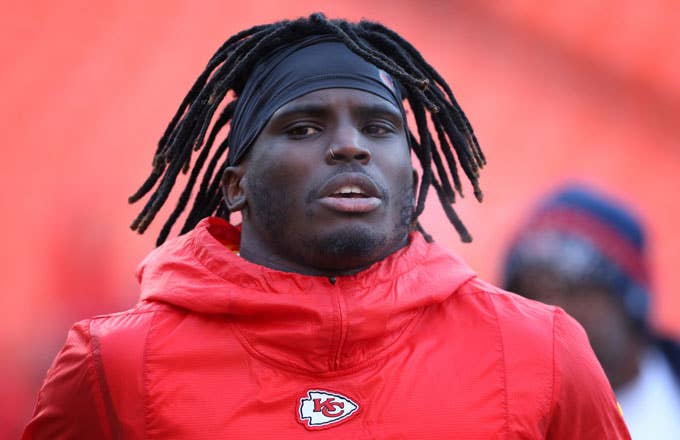 Tyreek Hill prior to the 2019 AFC Championship Game