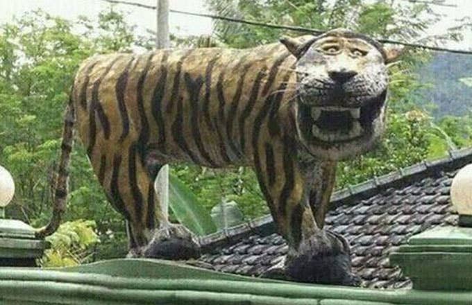 An Indonesian statue that was destroyed after one too many online jokes.