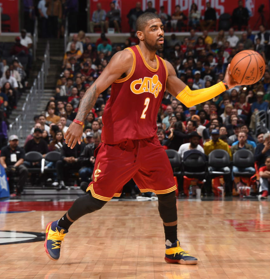 Kyrie irving wearing discount jordans