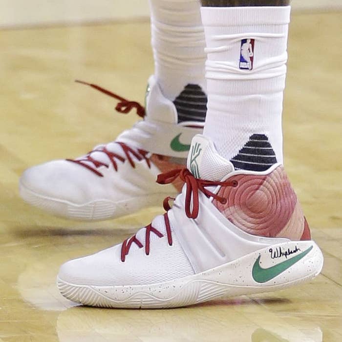 Kyrie Irving Wearing the &quot;Ky rispy Kreme&quot; Nike Kyrie 2 (1)