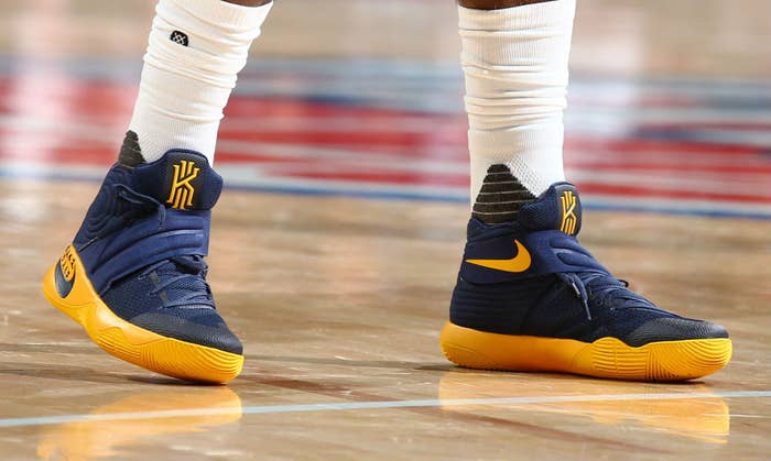 Kyrie Irving Wears the &quot;Cavs&quot; Nike Kyrie 2 (1)