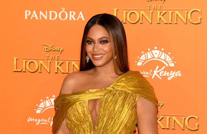 Beyonce Knowles Carter attends the European Premiere of Disney&#x27;s &quot;The Lion King&quot;.