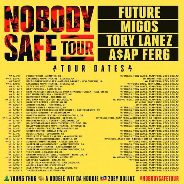 torylanezFUTURE NOBODY SAFE TOUR 2017