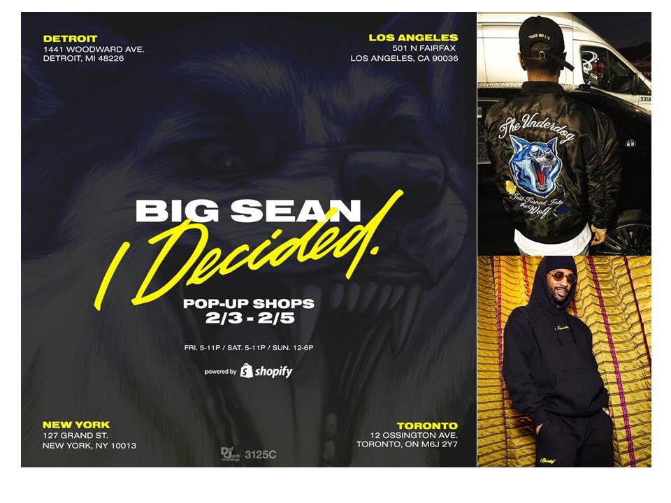 Big Sean "I Decided" Pop Up Shops