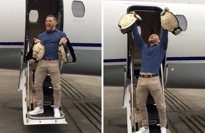 Conor McGregor still has two belts