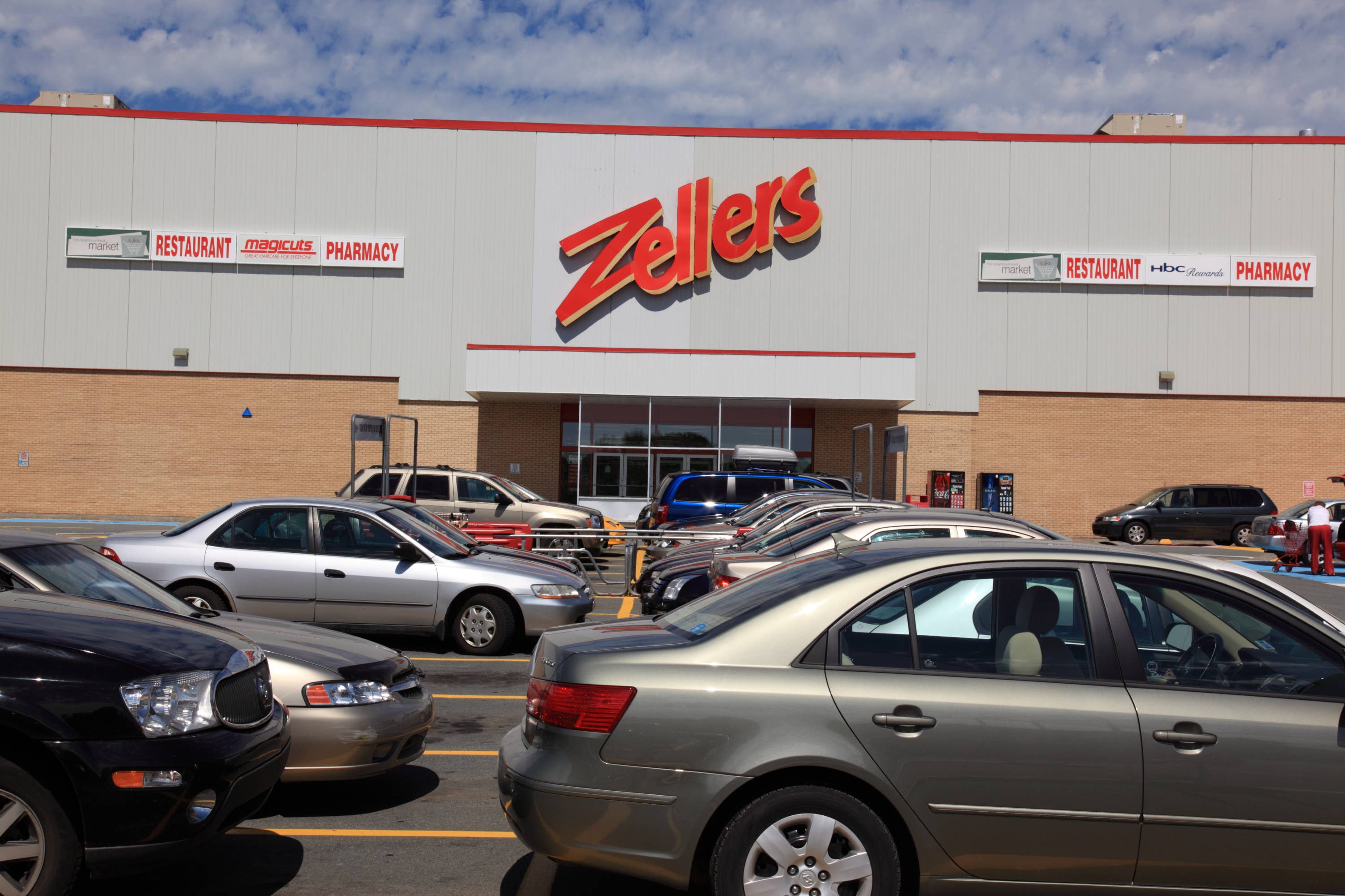 Parking lot of Zellers store