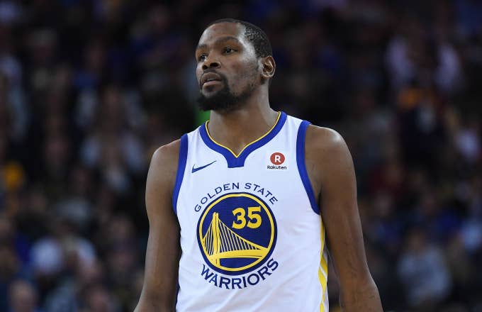 Kevin Durant #35 of the Golden State Warriors