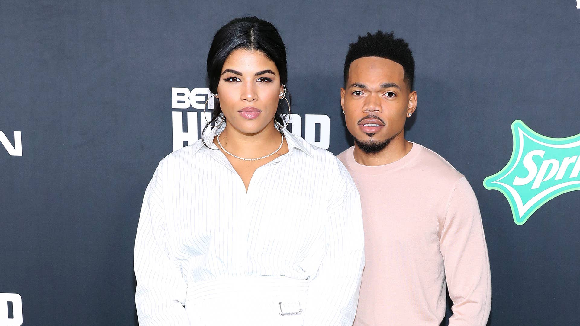 Kirsten Corley and Chance the Rapper attend the BET Hip Hop Awards 2019
