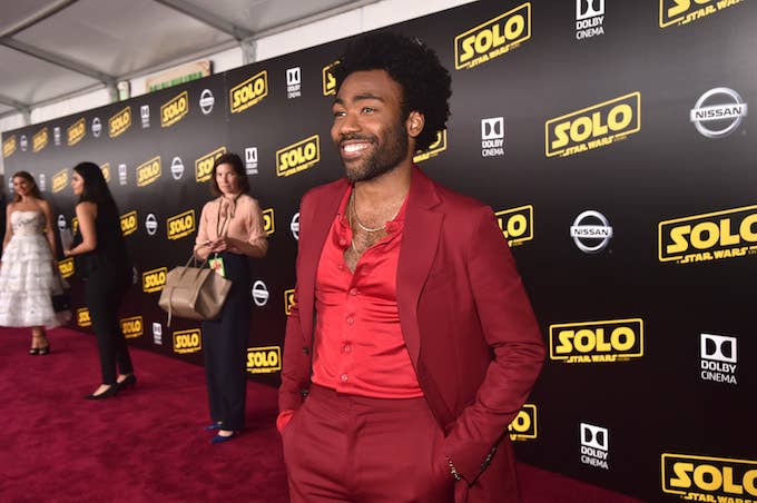 Donald Glover attends the world premiere of Solo: A Star Wars Story.