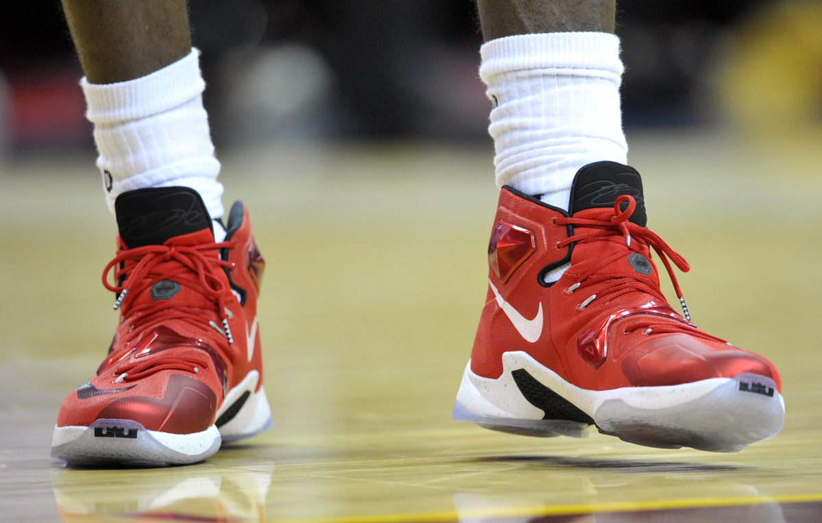 LeBron James Wearing the &#x27;On Court&#x27; Nike LeBron 13