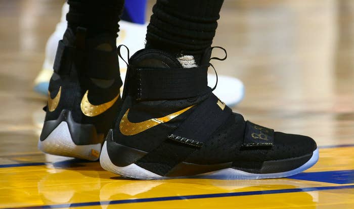 LeBron James Wearing the &quot;Championship&quot; Nike LeBron Soldier 10