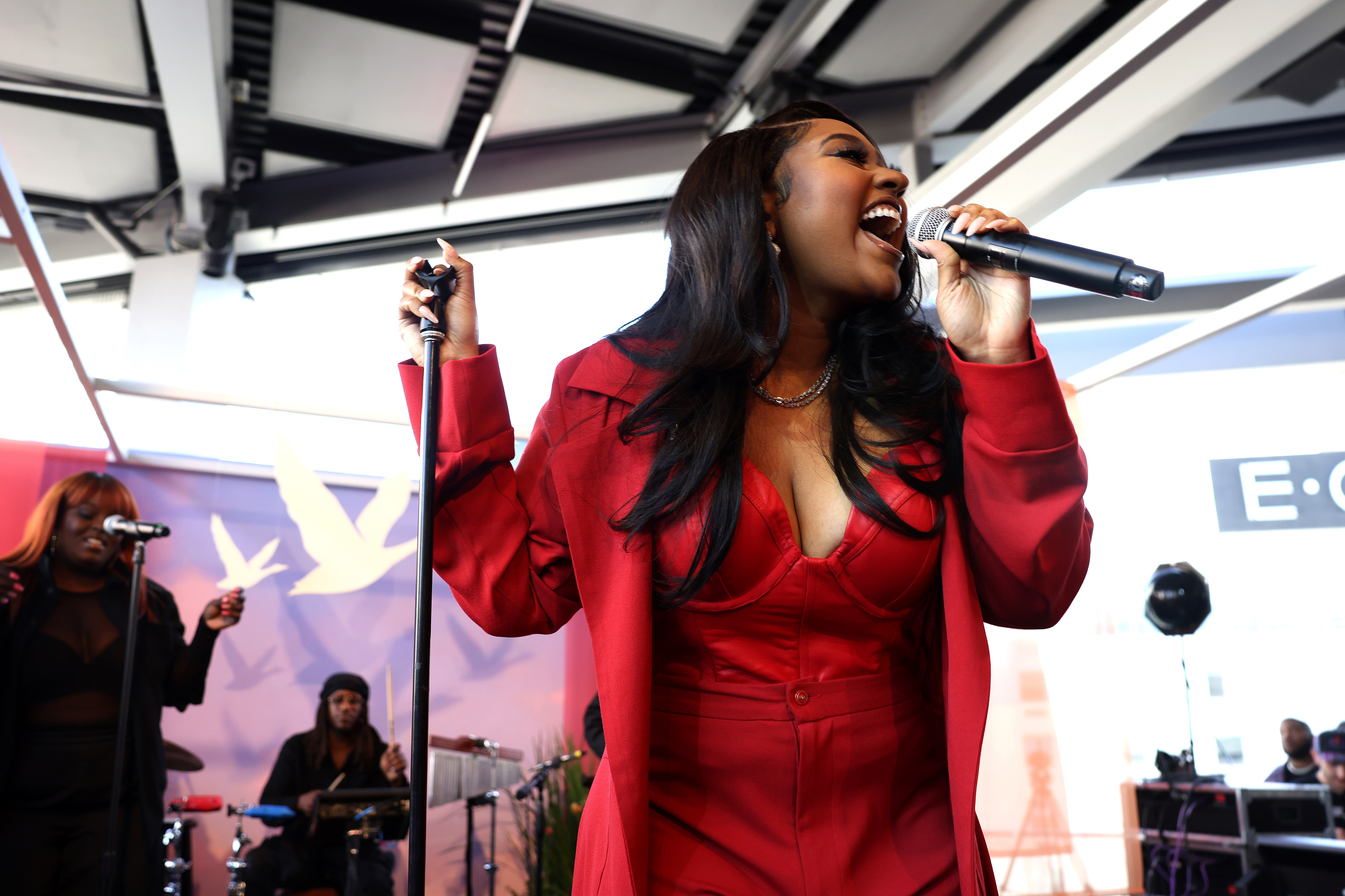 Jazmine Sullivan performing at the Grey Goose Sound Sessions brunch