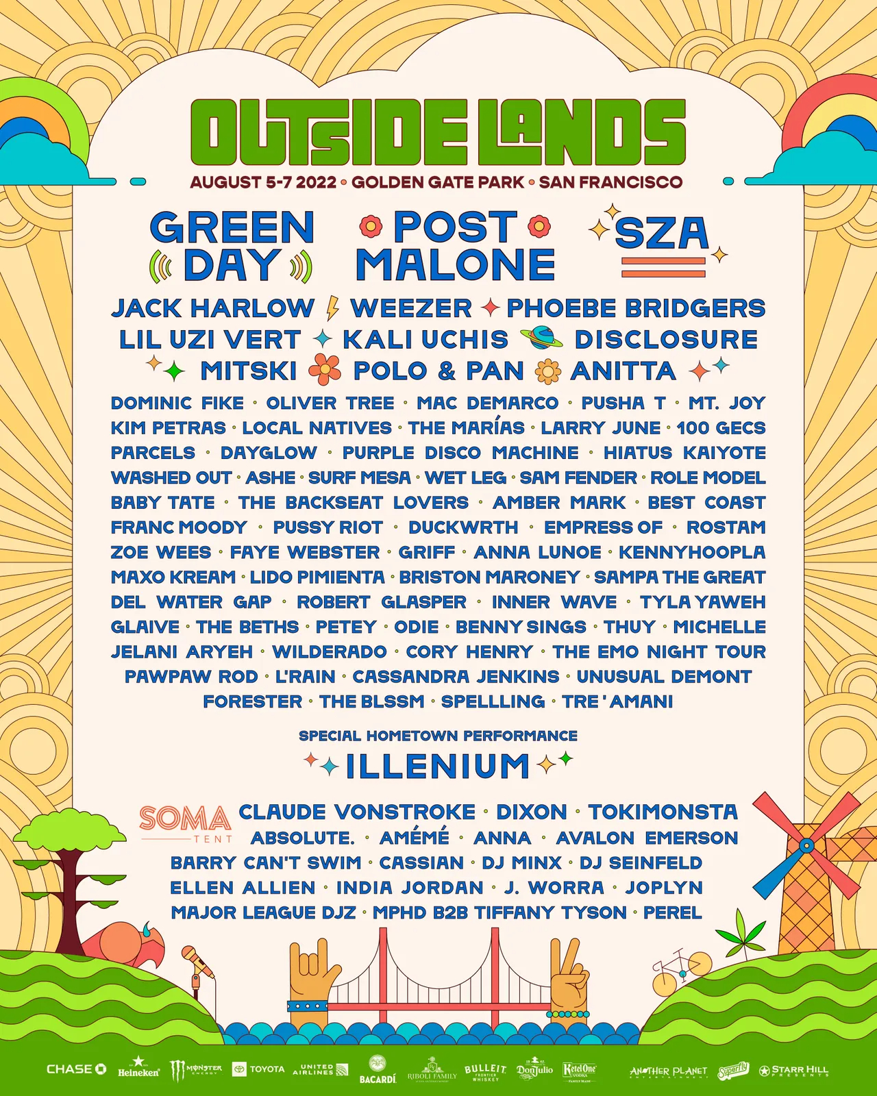 A flyer for Outside Lands is pictured