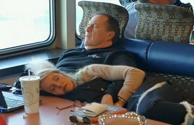 Bill Belichick and his girlfriend passed out on a ferry.