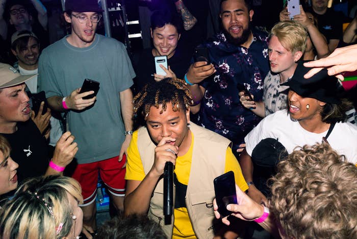 YBN Cordae performs live at Puma&#x27;s Melbourne store