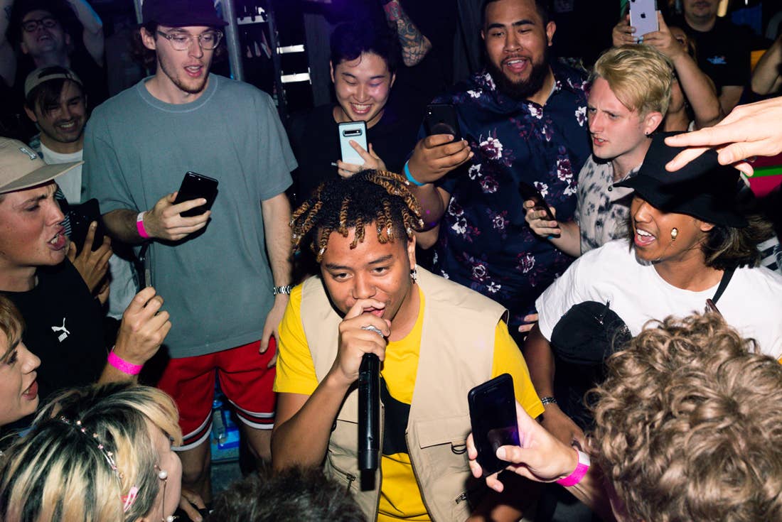 YBN Cordae performs live at Puma's Melbourne store