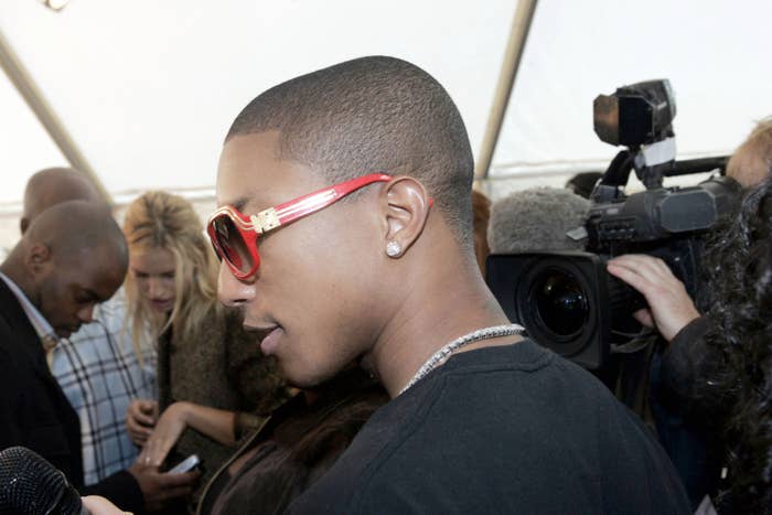 Pharrell wearing LV Millionaire sunglasses