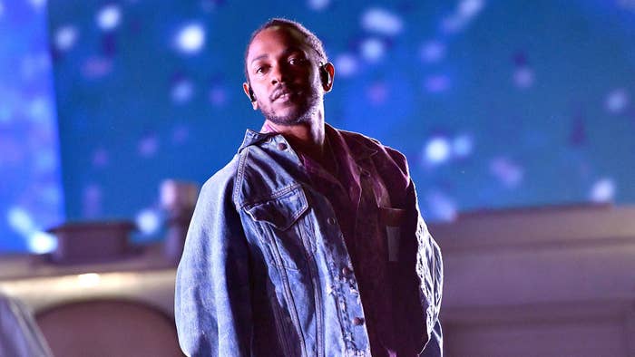 Kendrick Lamar performs as a special guest on the Coachella stage in 2018