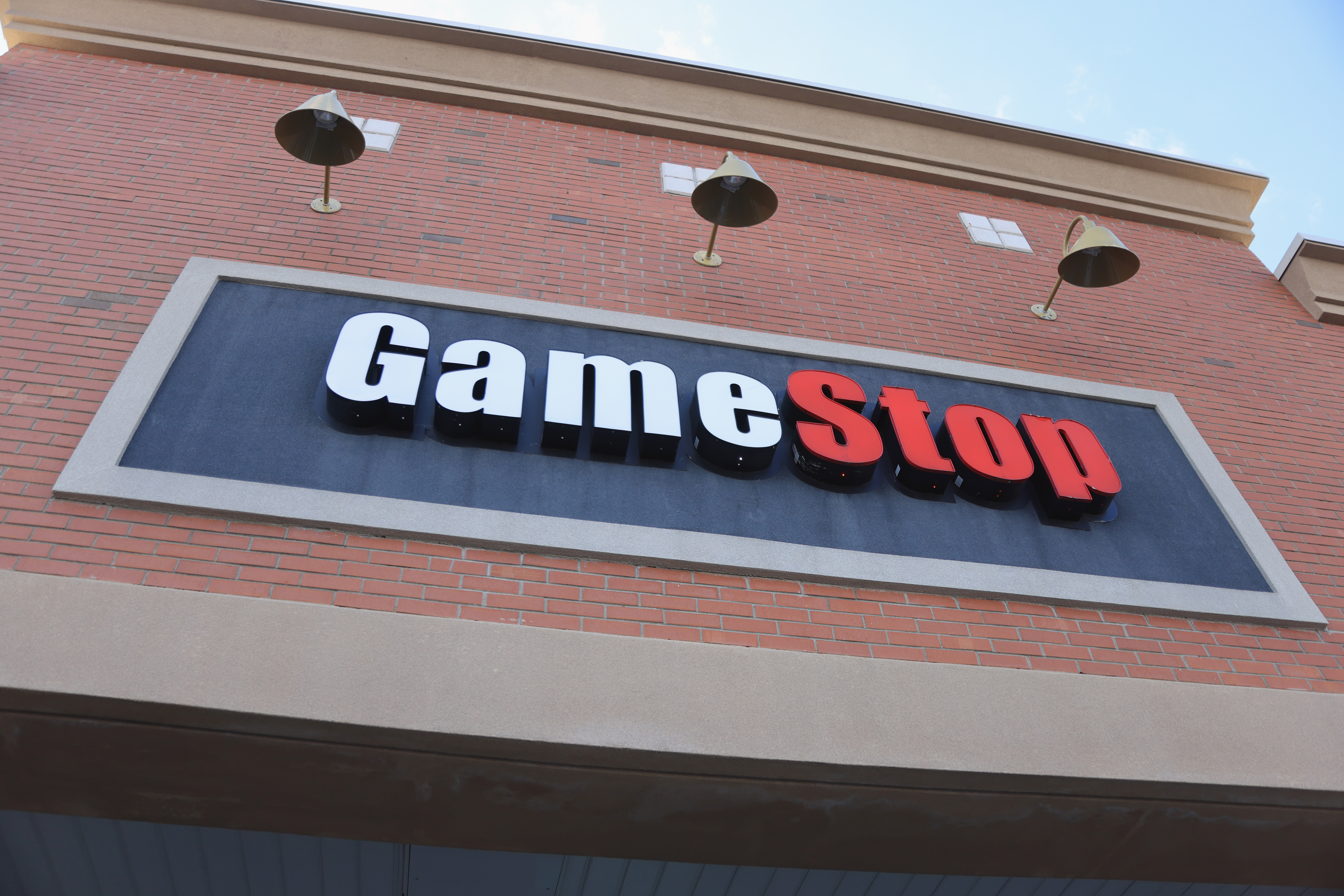 GameStop building logo is pictured