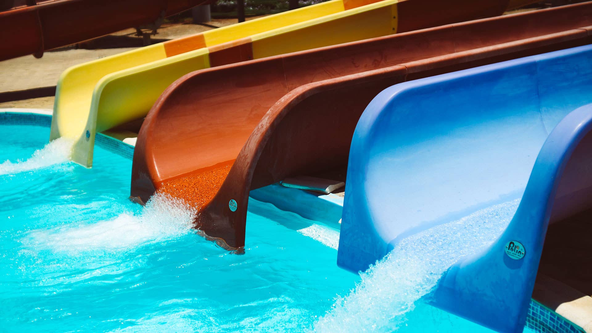 Slides at water park