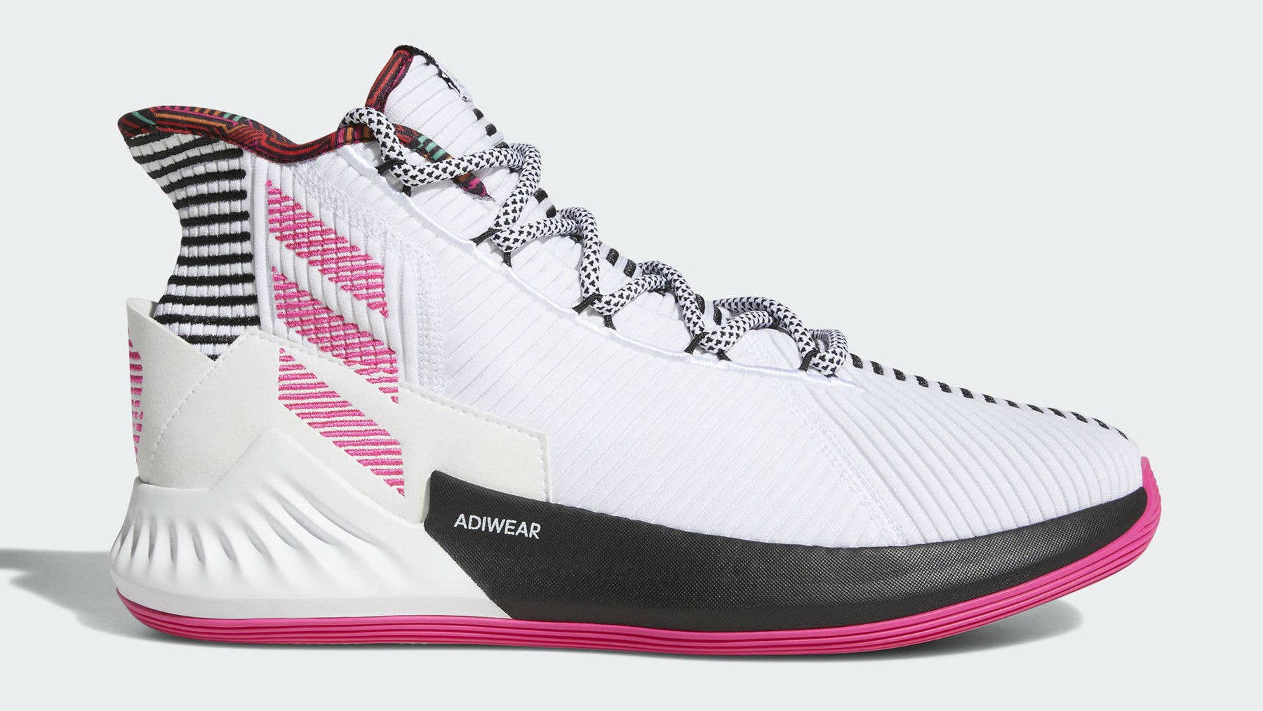 Adidas D Rose 9 White Black Pink Release Date BB7658