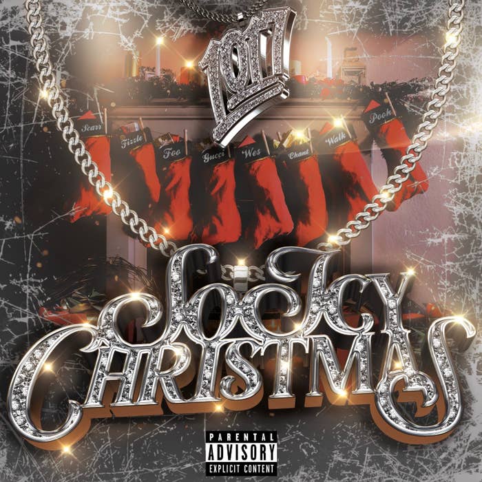 The cover art to Gucci Mane and 1017&#x27;s &#x27;So Icy Christmas&#x27; compilation album.