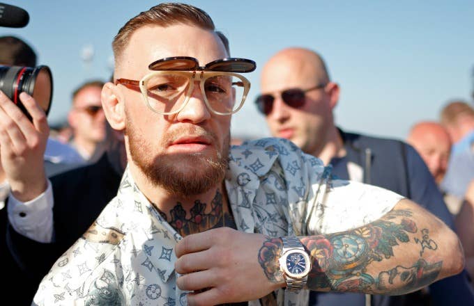 Conor McGregor appears at an event.