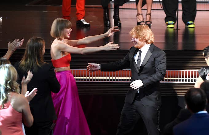 Taylor Swift and Ed Sheeran.