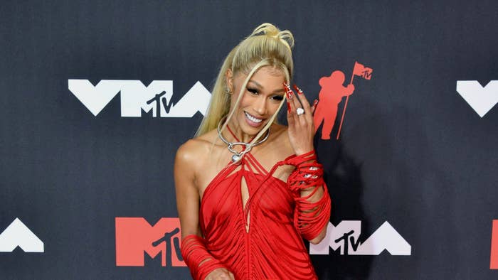 Bia arrives for the 2021 MTV Video Music Awards at Barclays Center in Brooklyn