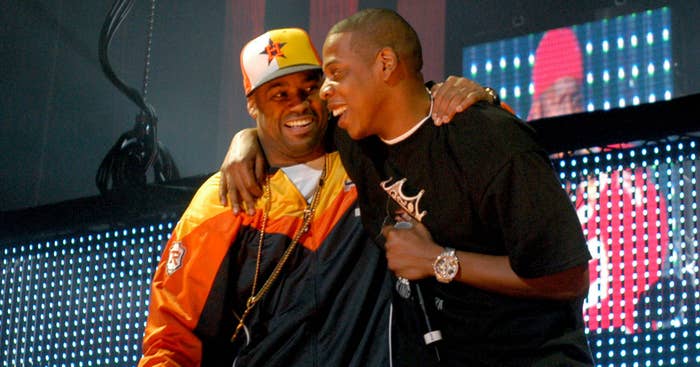 Jay-Z and Dame Dash onstage together