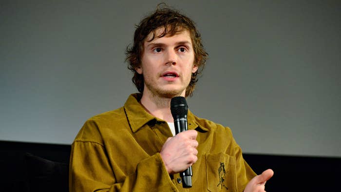 Evan Peters speaks onstage during &#x27;Dahmer - Monster The Jeffrey Dahmer Story&#x27; Guild Event.