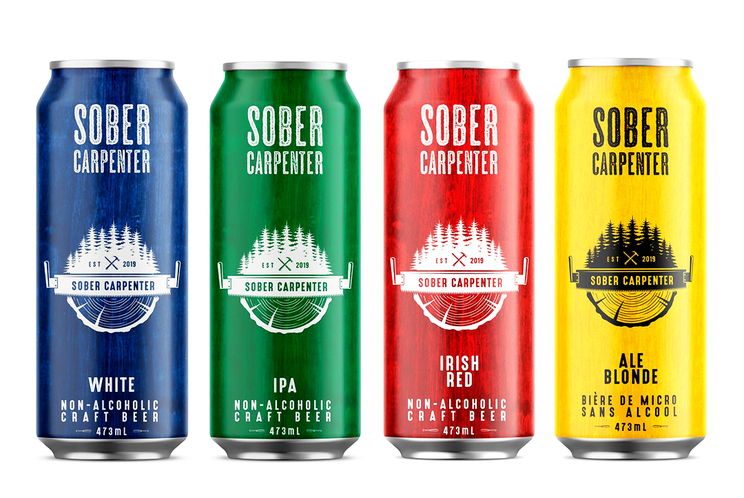 Various flavours of nonalcoholic beverage Sober Carpenter.