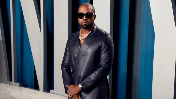 Kanye West attends the 2020 Vanity Fair Oscar Party.