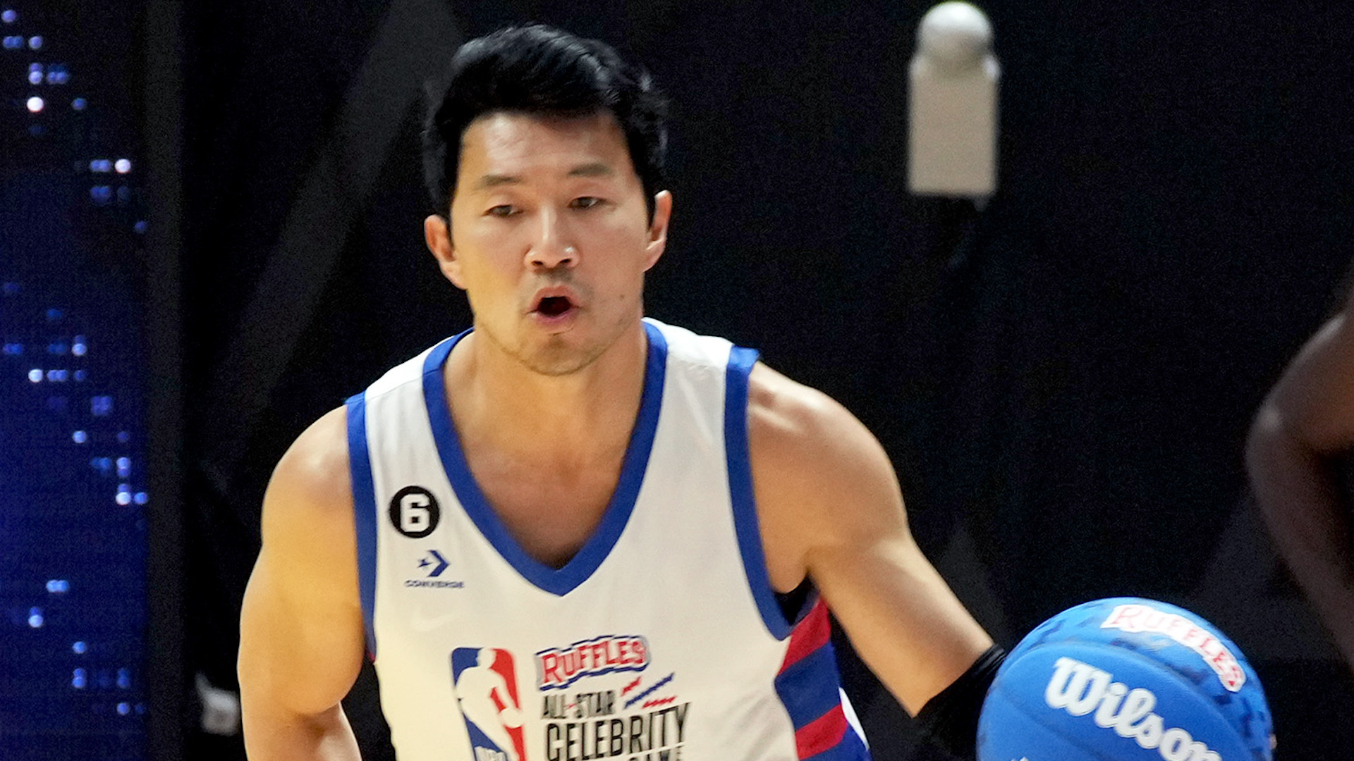 Simu Liu on X: charity basketball pre-game fit courtesy of ivy