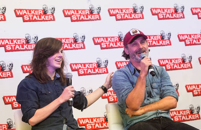 Chandler Riggs and Andrew Lincoln, stars of &#x27;The Walking Dead.&#x27;