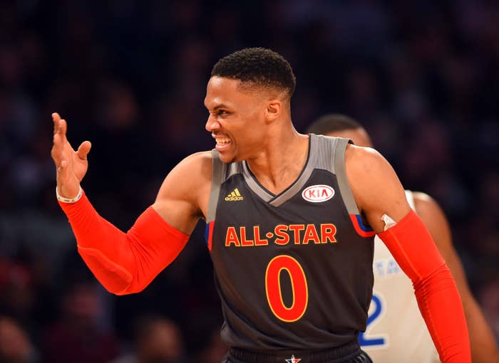 Russell Westbrook on Stephen Curry's choice of James Harden as 2017 MVP:  'Who's he?