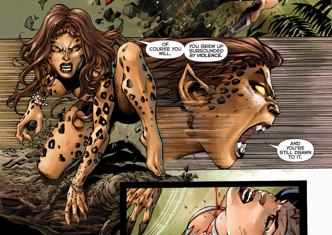 Cheetah fights Wonder Woman