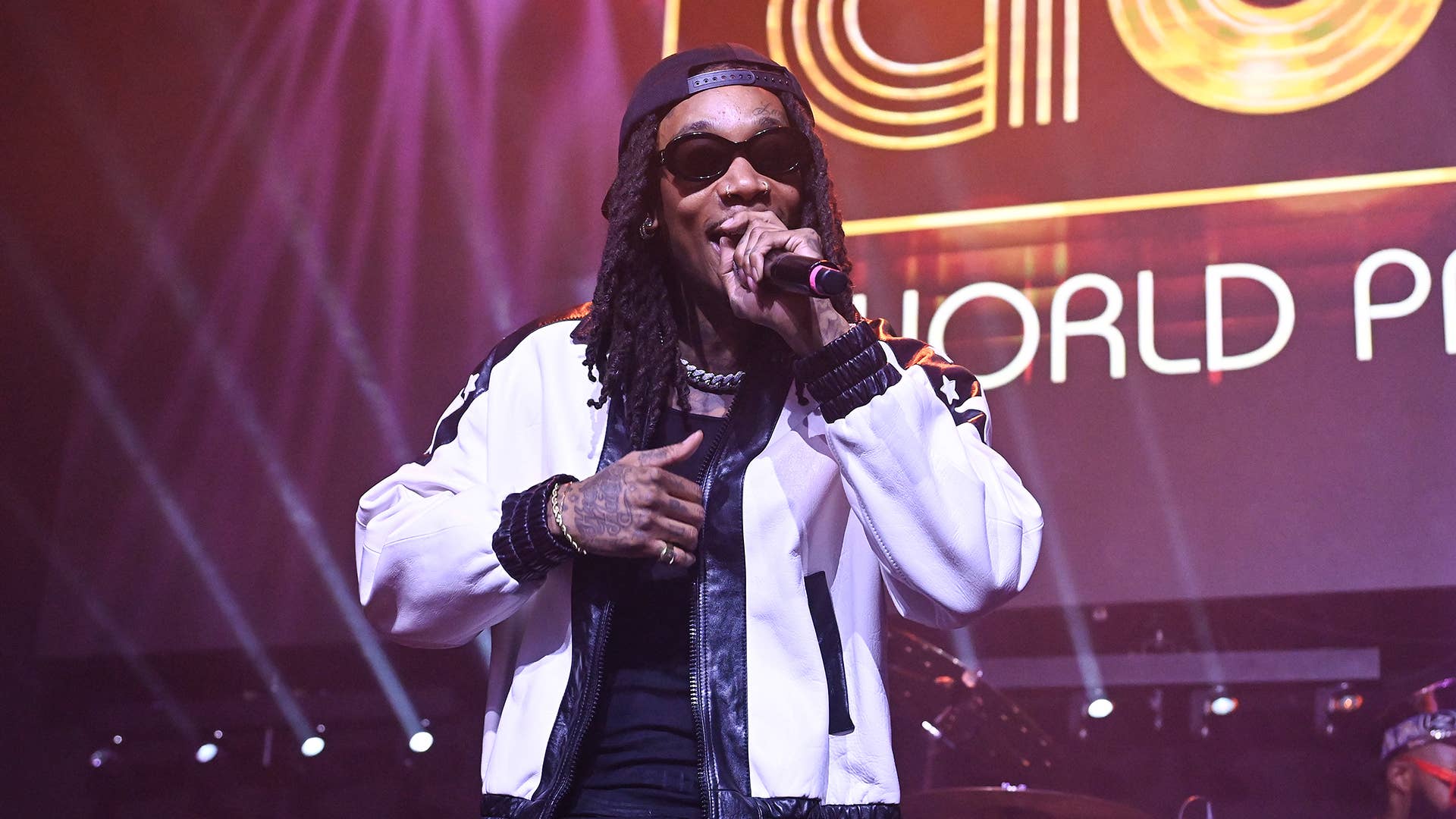 Wiz Khalifa at the concert celebrating the premiere of "Spinning Gold" held at Avalon