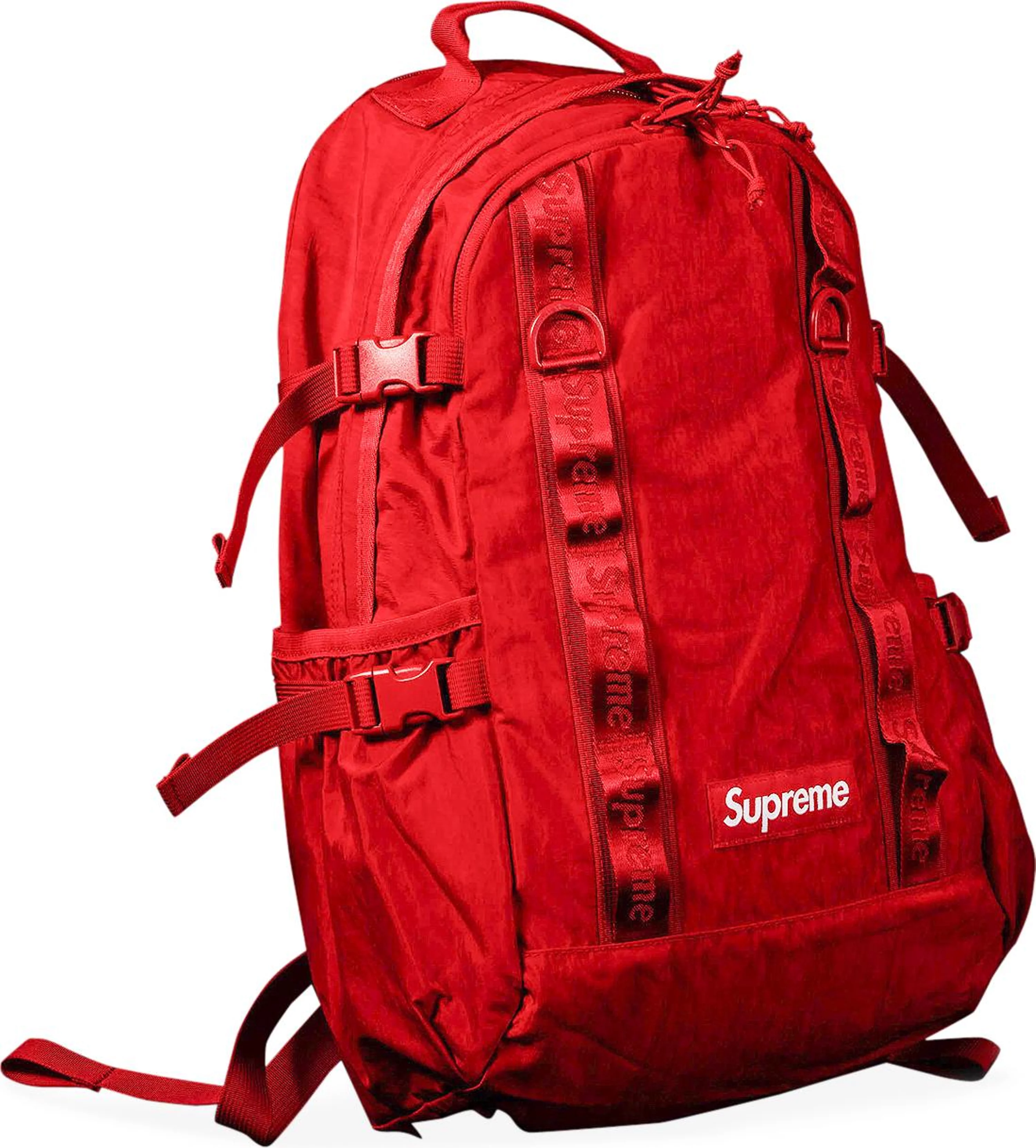 All red best sale supreme backpack