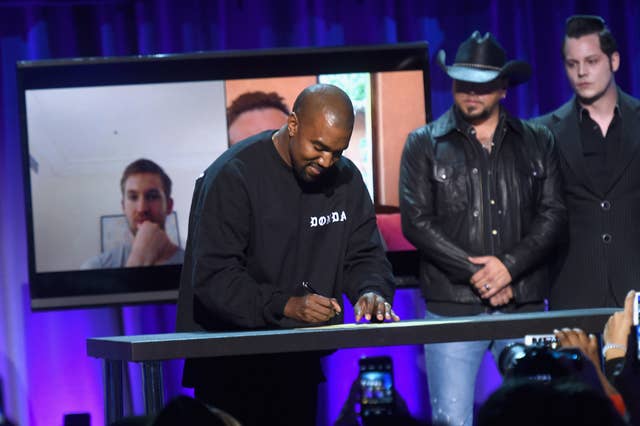 Kanye West at Tidal launch event