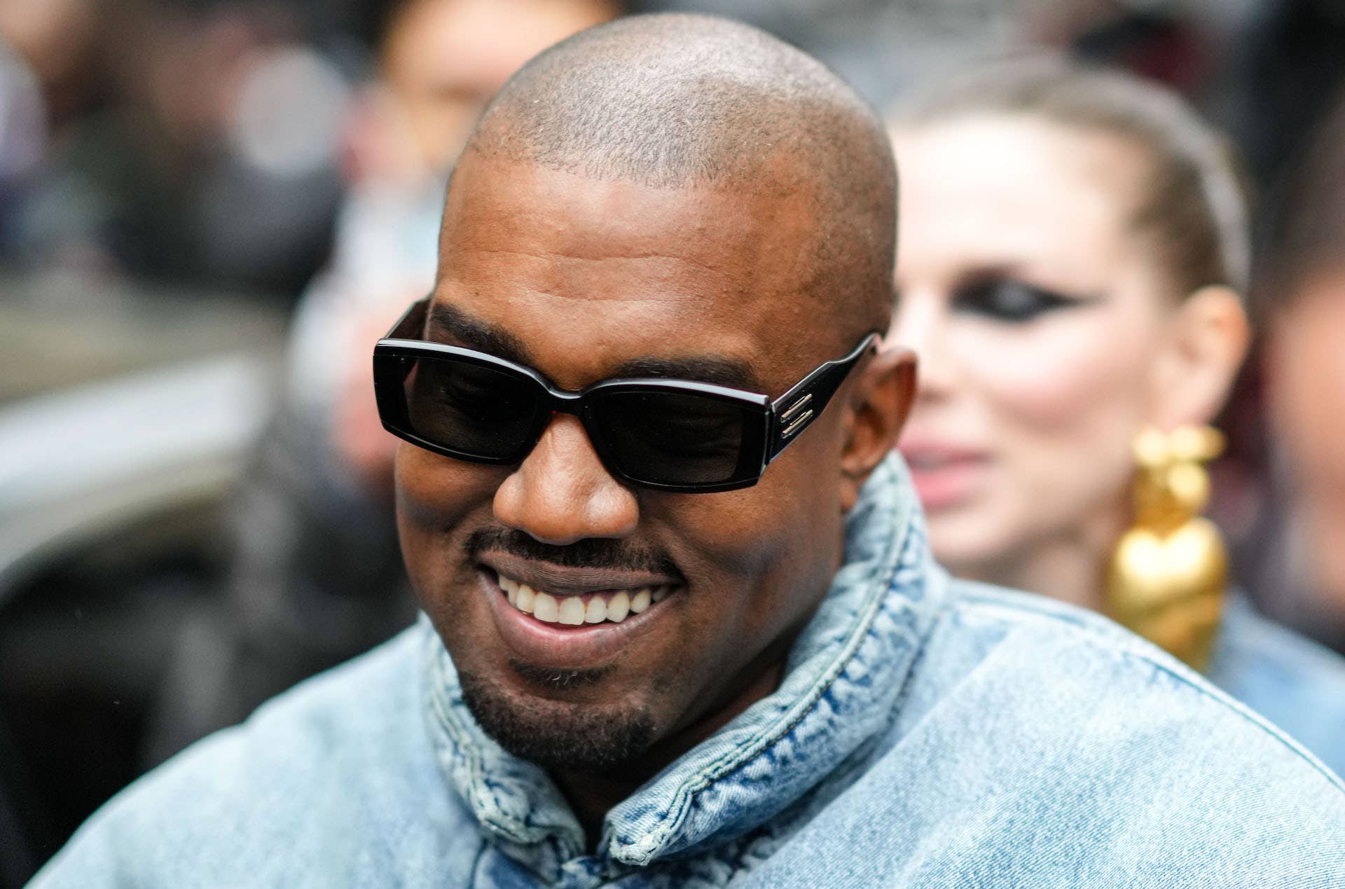 Kanye West during Paris Fashion Week 2022