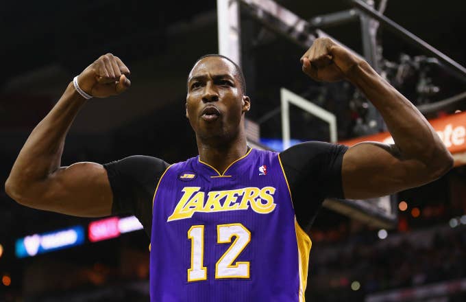 Dwight Howard #12 of the Los Angeles Lakers