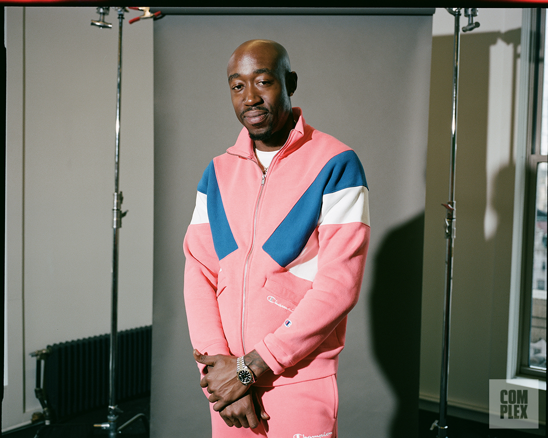 Freddie Gibbs poses for his Complex interview