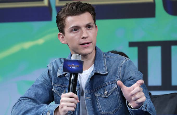 Tom Holland attends press conference for &#x27;Spider Man: Far From Home&#x27; Seoul premiere.