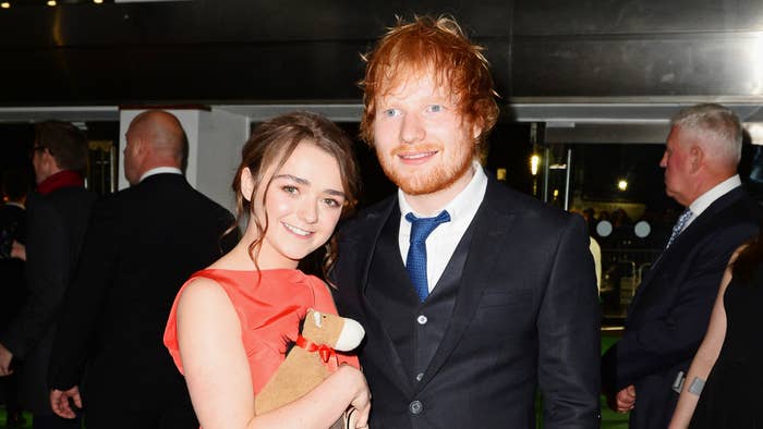 Maisie Williams and Ed Sheeran at the premiere of &#x27;Ed Sheeran: Jumpers For Goalposts&#x27;