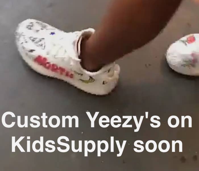 Custom Kids Yeezys