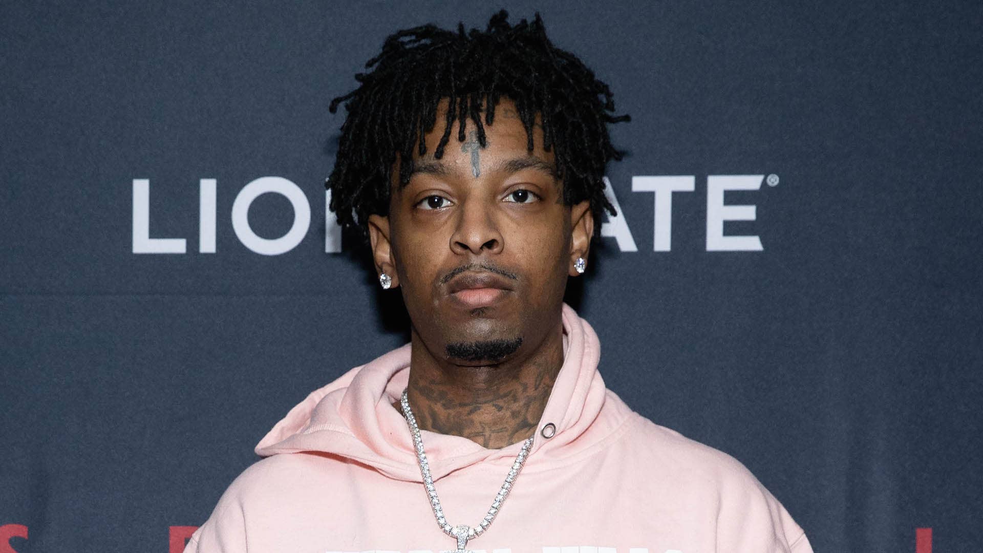 21 Savage is seen at the private screening of 'Spiral'