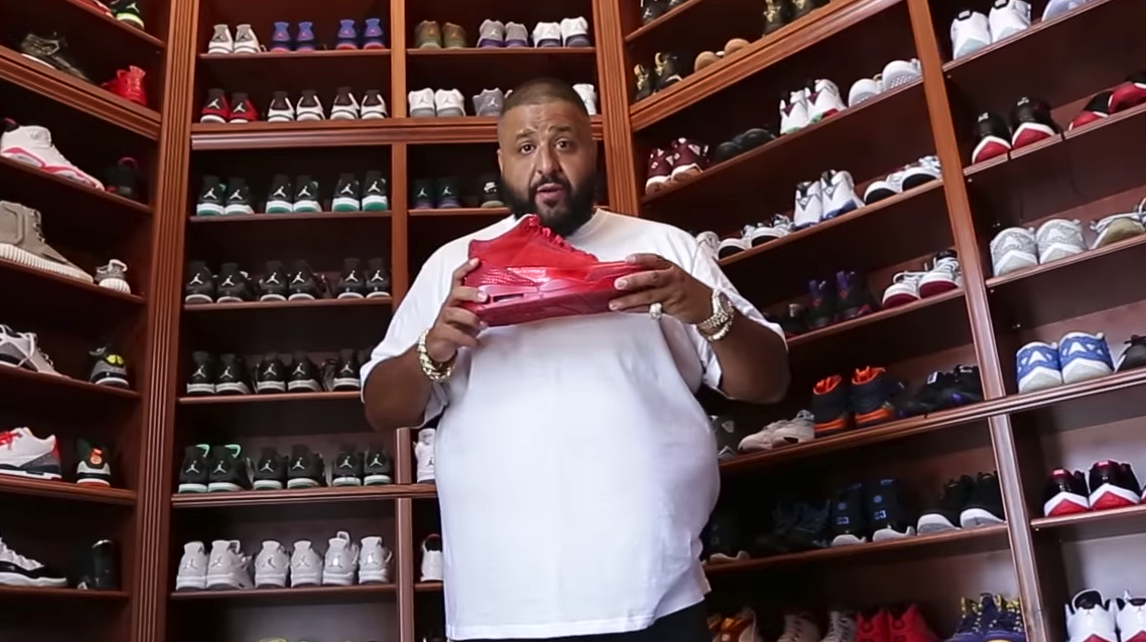 DJ Khaled Holding Jordans